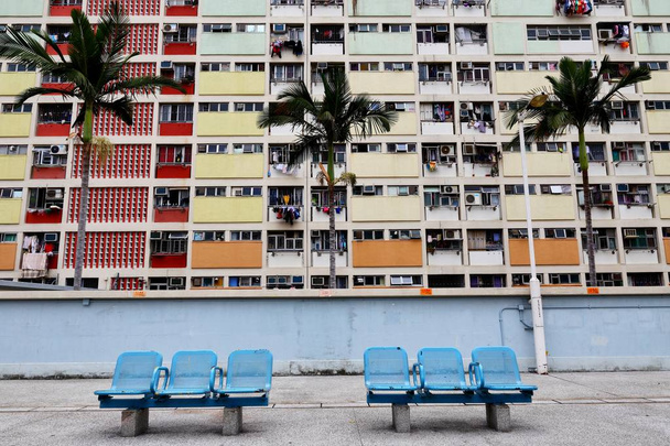 old public populated housing estates in Hong Kong - Photo, Image