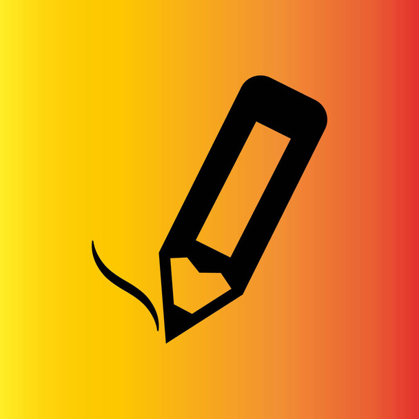 Bleistift-Vektor-Symbol einfache Illustration  - Vektor, Bild
