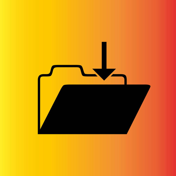 Icono de carpeta abierta ilustración simple
  - Vector, imagen