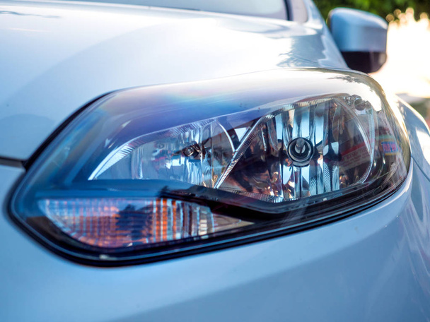 close up of car head light. - Foto, Bild