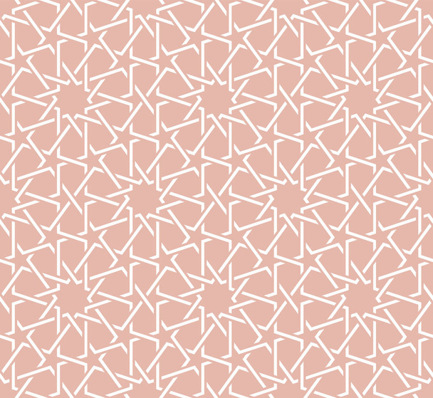 Patrón clásico islámico sin costuras, azulejos geométricos de estilo marroquí, líneas de cuadrícula hexagonales, intrincado fondo de repetición para la web y la impresión
 - Vector, Imagen