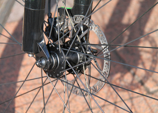 The Disc Brake of a High Performance Racing Bicycle. - Photo, Image