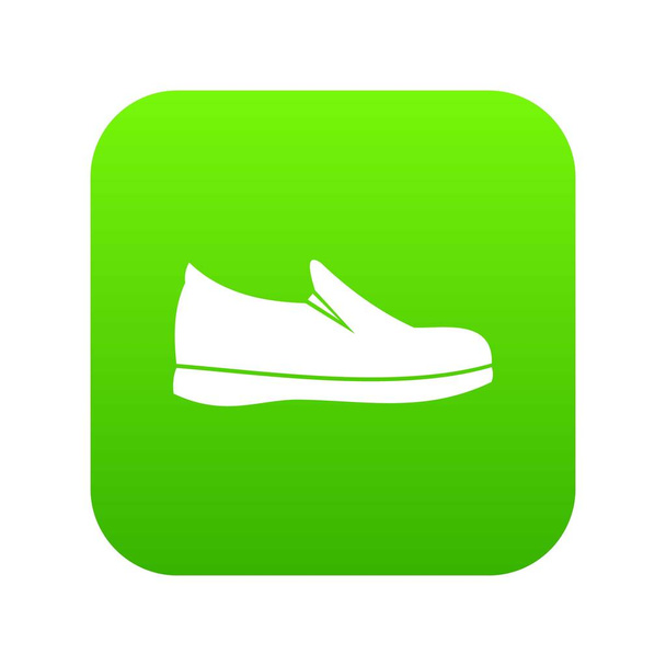 Shoes icon digital green - Vector, afbeelding