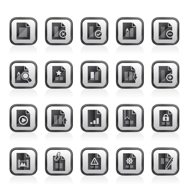 Különböző típusú dokumentum ikonok - vector icon set - Vektor, kép