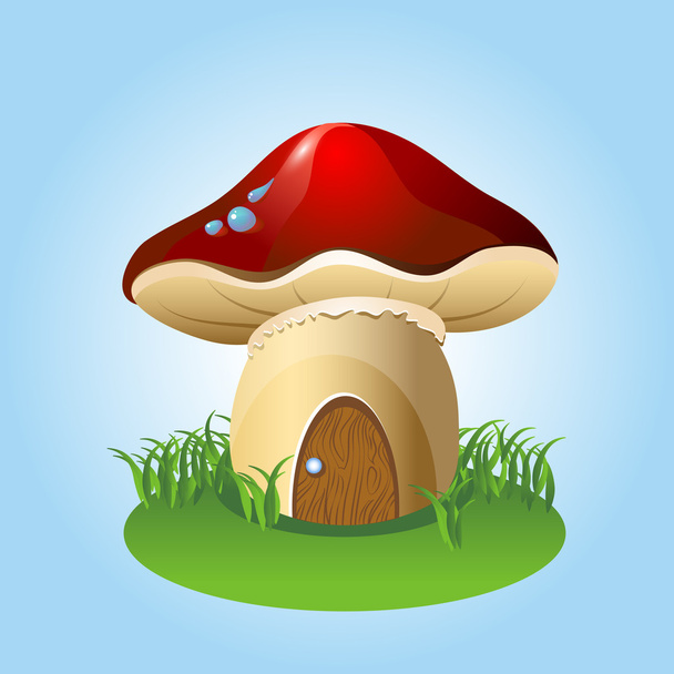 Mushroom home. Vector illustration.  - Vector, Image