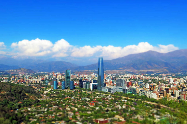 Santiago de Chile, Şili, Şehir manzarası - Fotoğraf, Görsel