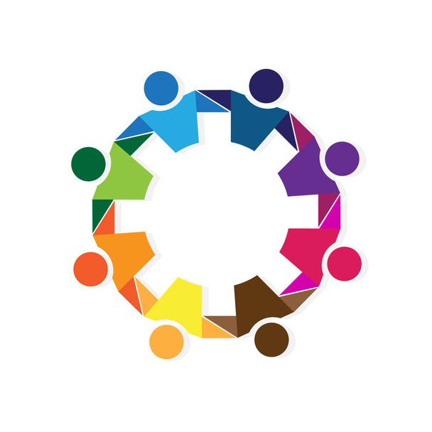 Logo csapatmunka egység üzletemberek vektor kép - Vektor, kép