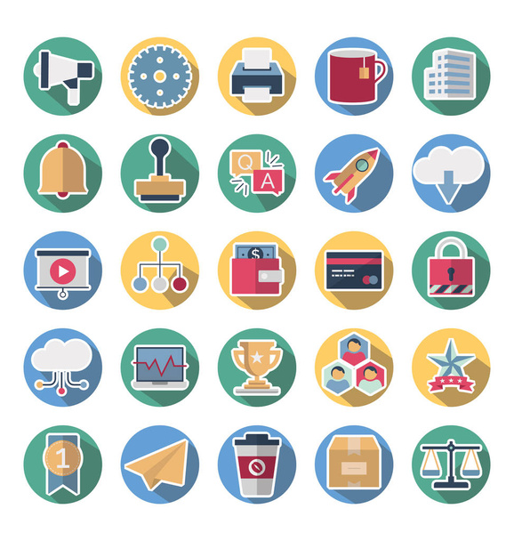 Business and Finance Color Vector Icon - Vector, Image