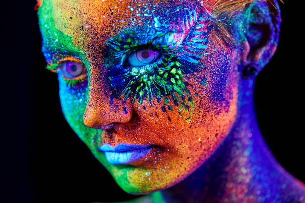 close up UV portrait  - Zdjęcie, obraz