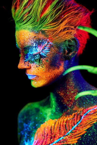 close up UV portrait  - Photo, Image