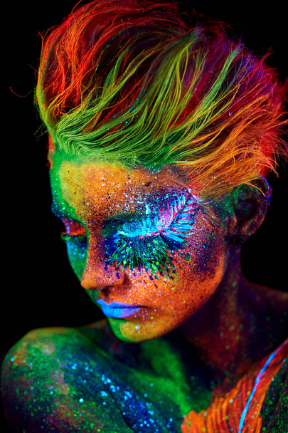 close up UV portrait  - Foto, Imagem