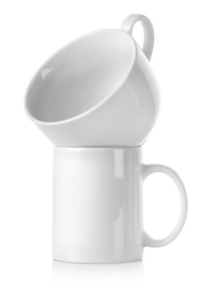 Dos taza blanca
 - Foto, Imagen