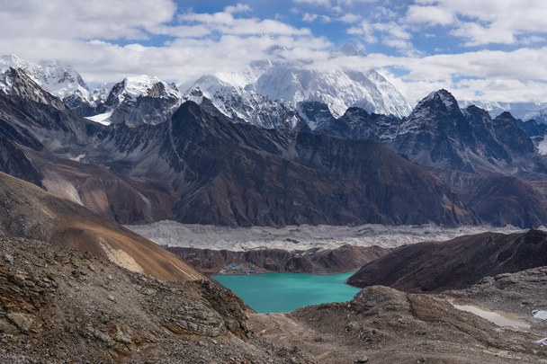 Himalayas mountain view from Renjo la pass, Everest region, Nepal, Asia - Zdjęcie, obraz