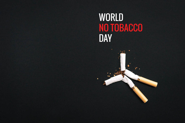 タバコの日はない。5月31日禁煙日。タバコの毒 - 写真・画像