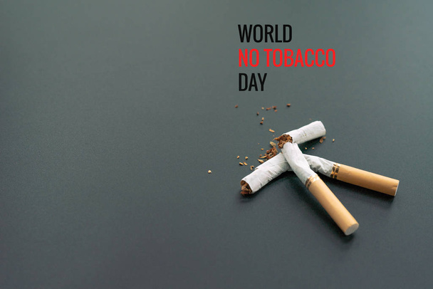 Werelddag zonder tabak. 31 mei Niet Roken Dag. Vergiftiging van sigaretten - Foto, afbeelding