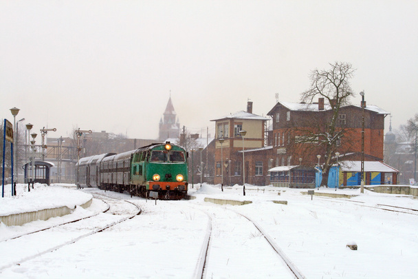 vonat az állomáson - Fotó, kép