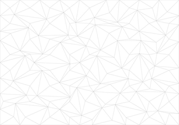 Abstracte zwarte lijn dun veelhoek patroon op witte achtergrond textuur vectorillustratie. - Vector, afbeelding