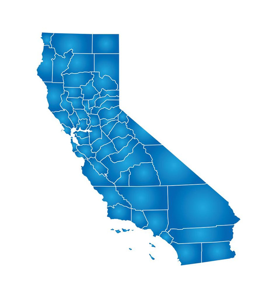 Carte générale de la Californie
 - Vecteur, image