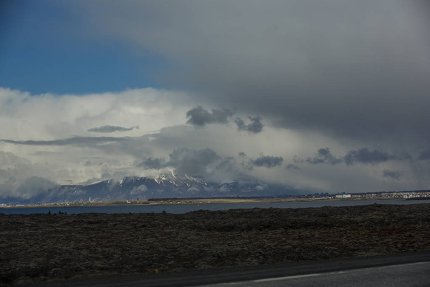 National park Iceland . A wonderful landscape view  Iceland , geothermal area. Dramatic and picturesque scene  Lake Myvatn, Krafla /Iceland - 02.05.2018 - Zdjęcie, obraz