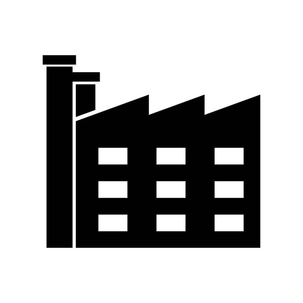 Fabryka ikona izolat na białym tle dla kultowego designu przemysłowego pojęcie wektor - Wektor, obraz