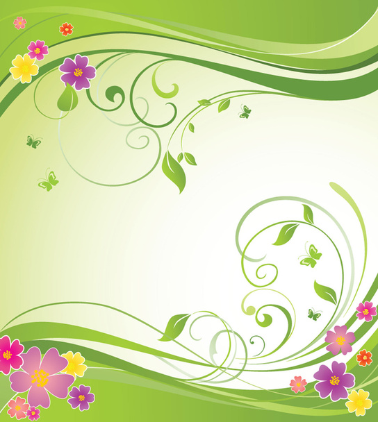 Summery floral banner - Вектор,изображение