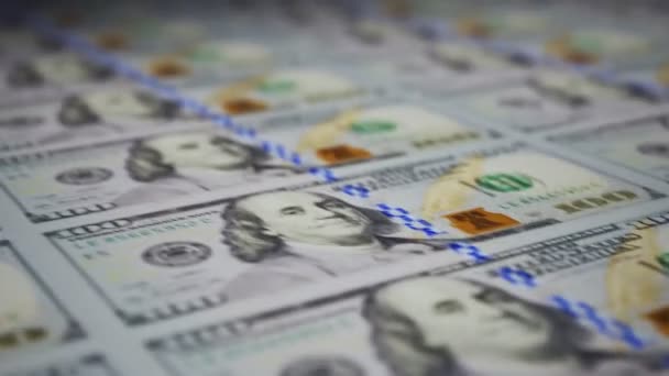 Printing new 100 dollar bills - Materiał filmowy, wideo