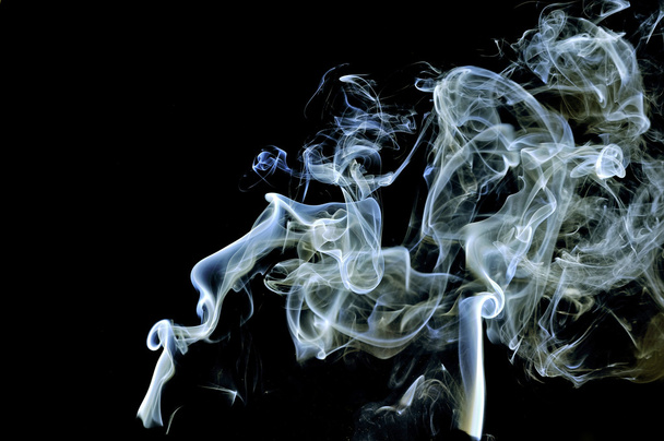 Abstract Smoke On Black Background. - Foto, imagen