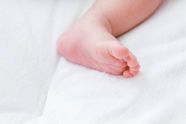 新しい生まれた赤ちゃんの足 - 写真・画像
