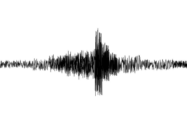 Rekord der seismischen Erdbebenaktivität auf weißem Hintergrund - Vektor, Bild