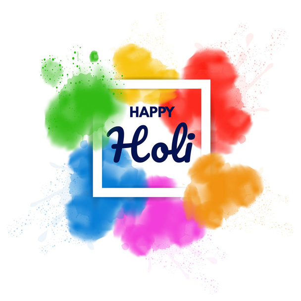 Design background with Realistic Holi Festival of colors powder - ベクター画像