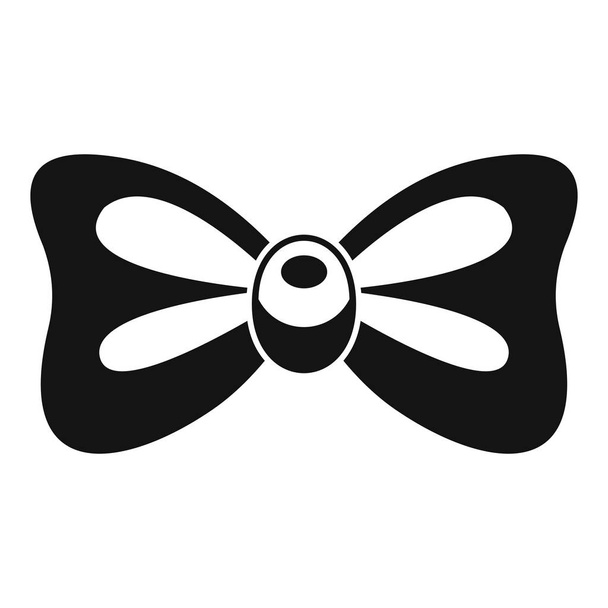 Vintage bow tie icon. Simple illustration of vintage bow tie vector icon for web design isolated on white background - Вектор,изображение