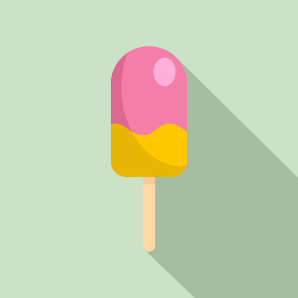 Cold ice cream icon, flat style - Vektor, obrázek