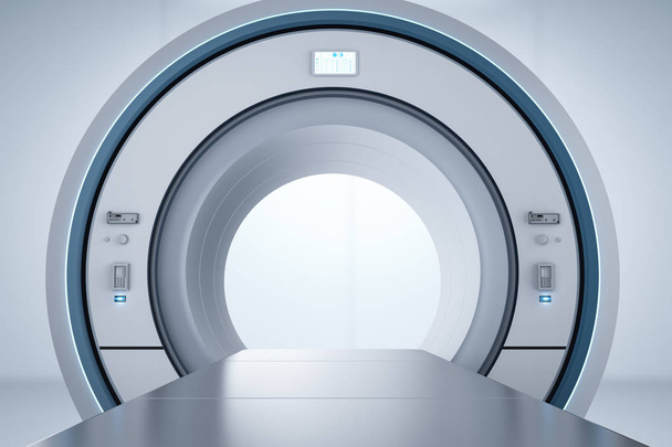 3D render MRI tarama tarama devic makine ya da manyetik rezonans görüntüleme - Fotoğraf, Görsel
