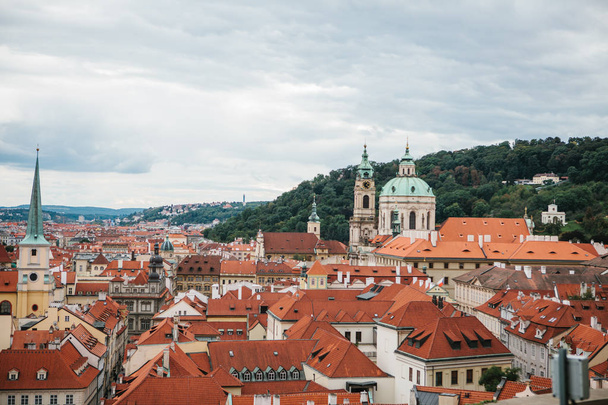 Beautiful view of the architecture of Prague in the Czech Republic. Prague is one of the most favorite places to visit tourists from all over the world - Фото, изображение