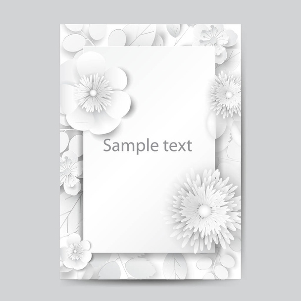 Diseño de flores de arte de papel para tarjeta, folleto, marco, cubierta. Existencias de vectores
. - Foto, Imagen