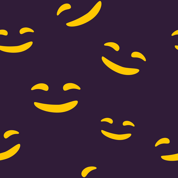 Безшовний візерунок усміхненого страшного обличчя на Хелловін, Обличчя для Джека-о-Лантера, Векторна ілюстрація
 - Вектор, зображення