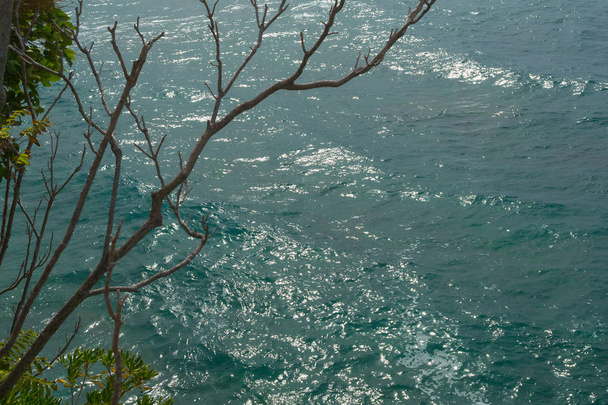 海の風景。上からの眺め。アドリア海 - 写真・画像