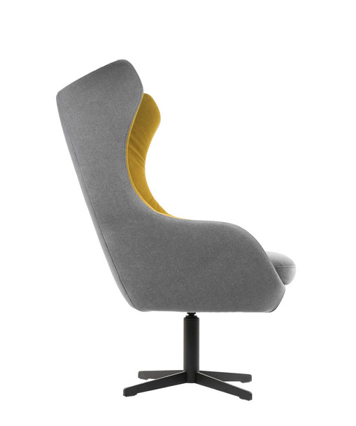Comfortable armchair on white background. Interior element - Foto, imagen