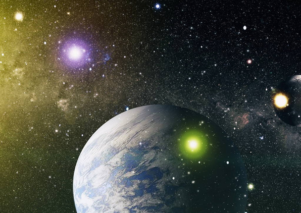 планеты, звезды и галактики в космосе, показывающие красоту освоения космоса. Элементы, обставленные НАСА - Фото, изображение