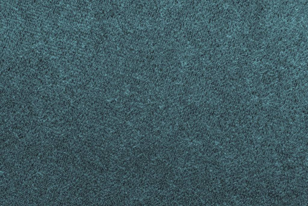 makrofotografie tkaniny sametové modré smaragdové barvy pro pozadí abstraktní texturou nebo tapety - Fotografie, Obrázek