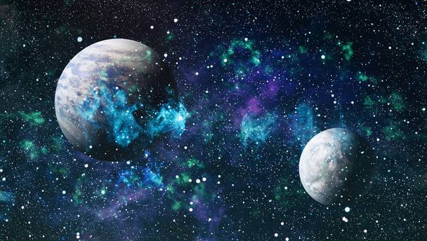 Arte del espacio profundo. Galaxias, nebulosas y estrellas en el universo. Elementos de esta imagen proporcionados por la NASA - Foto, Imagen