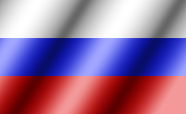 vlag van Rusland, drie dimensionale renderen, satijn textuur - Foto, afbeelding