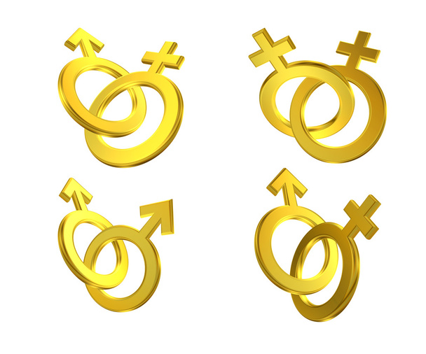 různé unie mužských a ženských symbolů - Fotografie, Obrázek