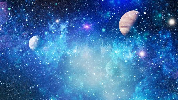 Estrellas de un planeta y galaxia en un espacio libre "Elementos de esta imagen proporcionados por la NASA
" - Foto, imagen