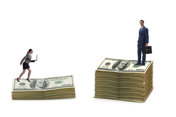 Notion d'inégalité de rémunération et d'écart de genre entre hommes et femmes - Photo, image