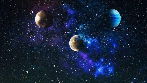 csillag a bolygó és a galaxis a szabad hely "ennek a képnek a nasa berendezett elemek" - Fotó, kép
