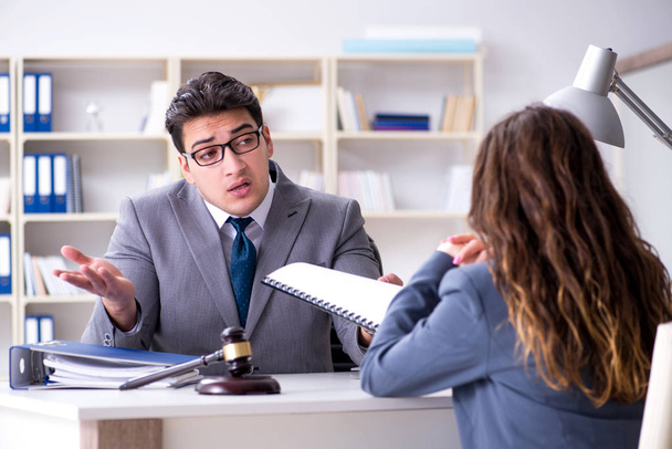 Lawyer discussing legal case with client - Photo, Image