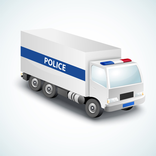 ilustracja policja ciężarówki - Wektor, obraz