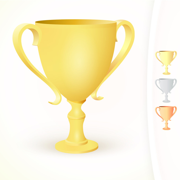 Vítěze poháry na bílém pozadí - Vektor, obrázek