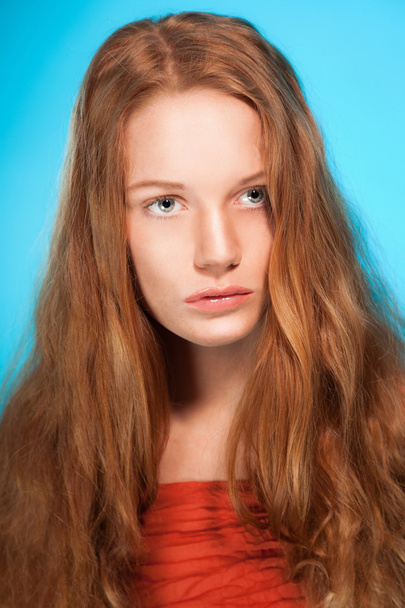 Fashion beauty portrait of woman with red hair. - Fotoğraf, Görsel